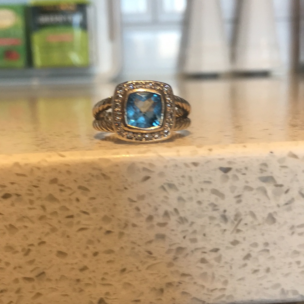 Authentic Blue Topaz David Yurman Ring